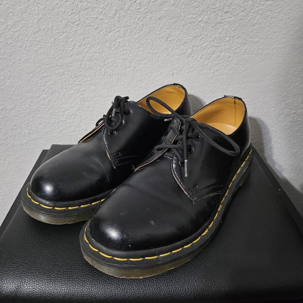 Dr. Martens Black Oxford Shoes with Air-Cushioned Sole